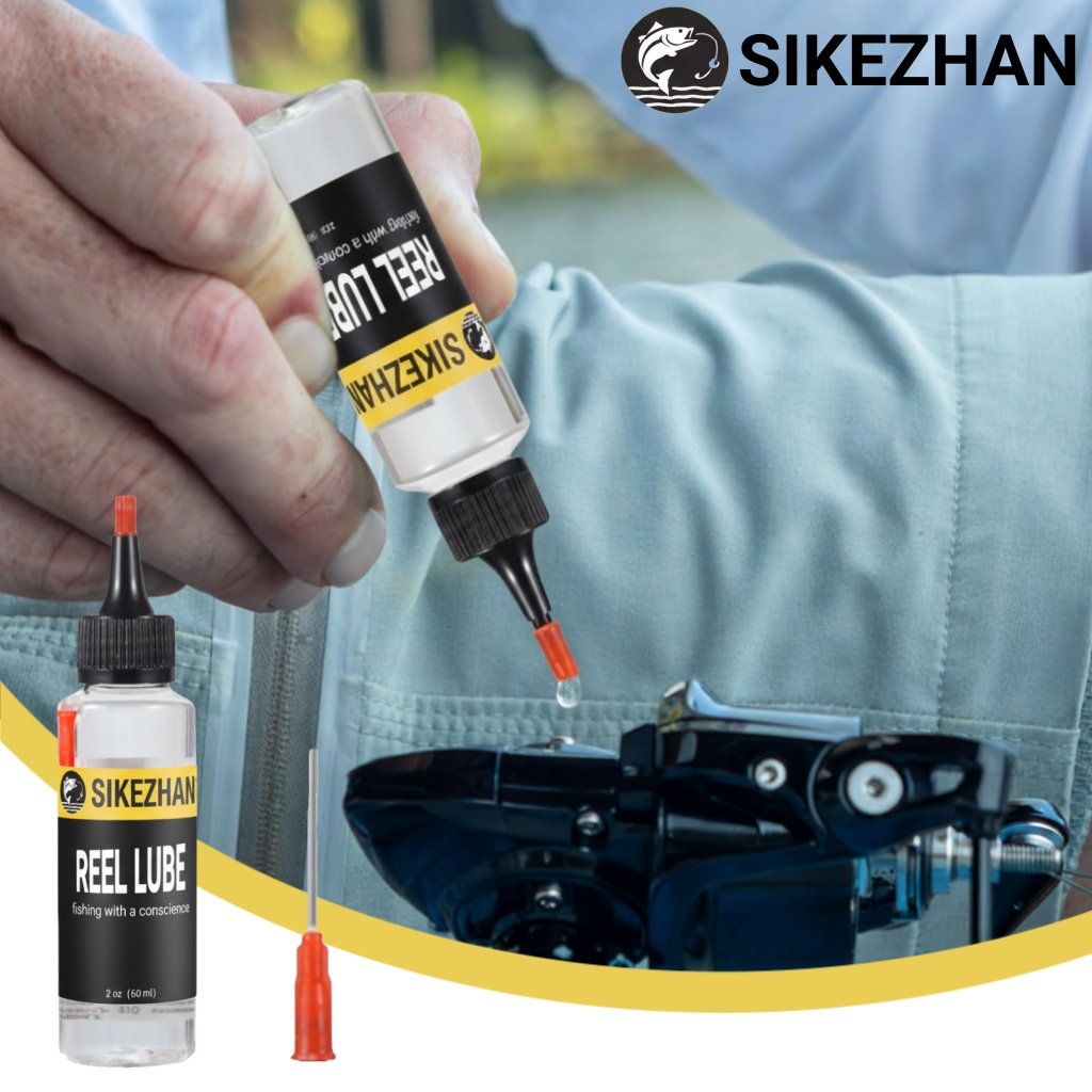 Reel Repair Kit - น้ำมันหล่อลื่นเกรดมารีนพร้อมอุปกรณ์จ่ายน้ำมันแบบแม่นยำสำหรับรอกตกปลา มอเตอร์เรือ ดาวน์ริกเกอร์ น้ำมันหล่อลื่นบำรุงรักษาป้องกันสนิมในน้ำเค็ม