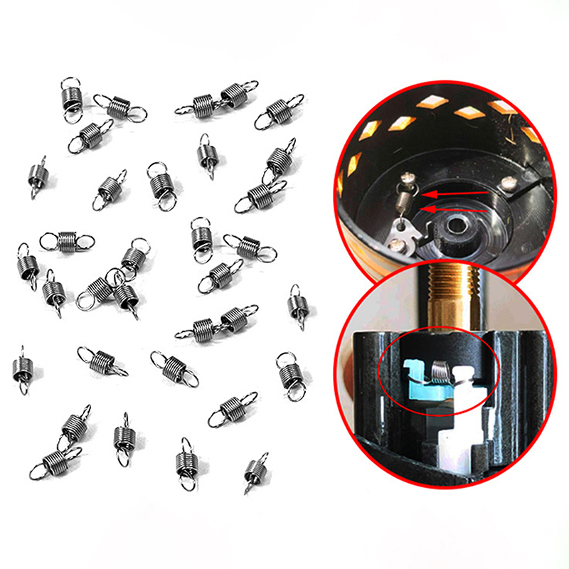 Reel Repair Kit - ใหม่·10 ชิ้น สปริงต่อขยายสำหรับรอกตกปลา สปริงสวิตช์เปลี่ยนทิศทาง แขนสวิง รอกหมุน