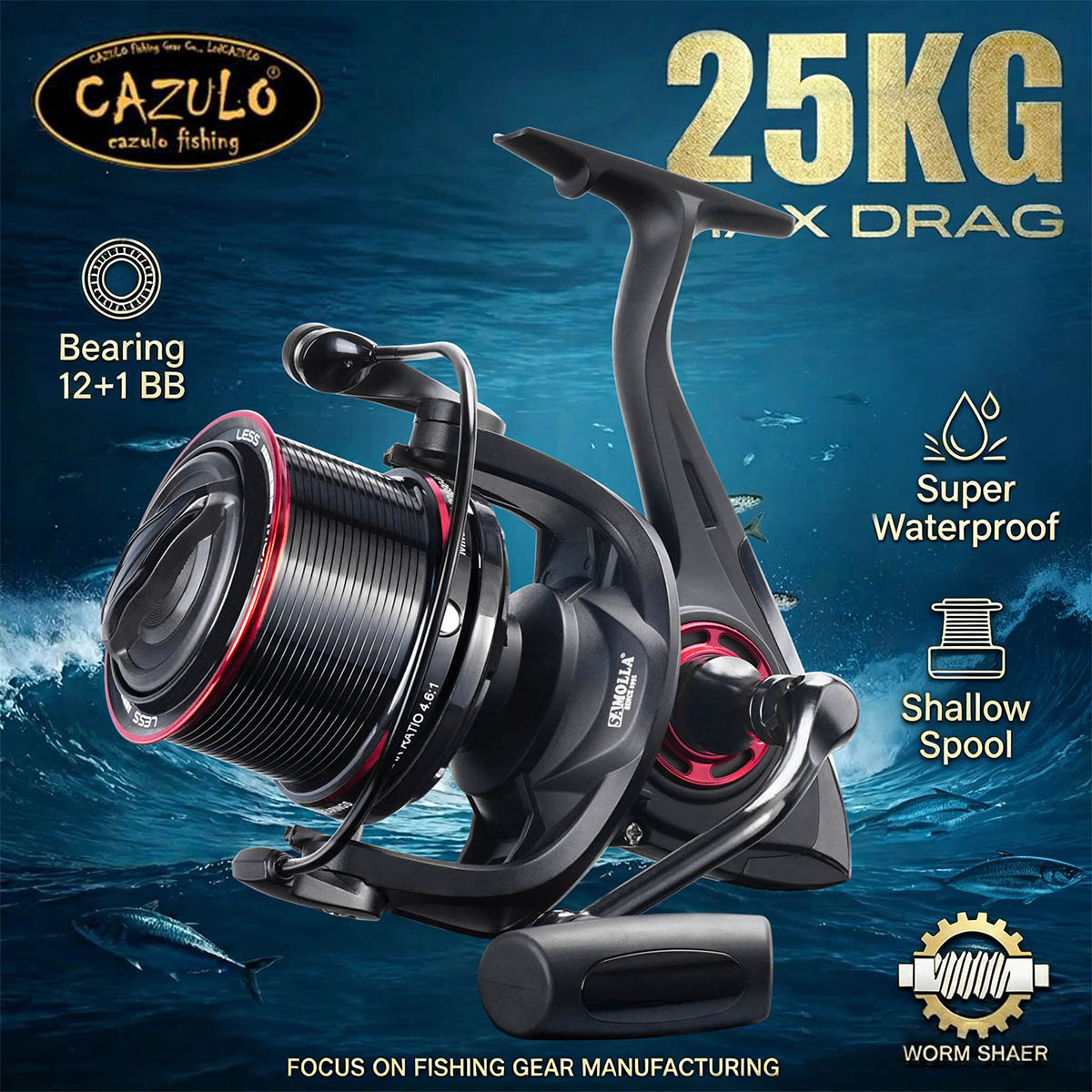 รอกตกปลาแบบสปินนิ่ง CAZULO สำห - Reel Drag Knob บทวิจารณ์และราคา