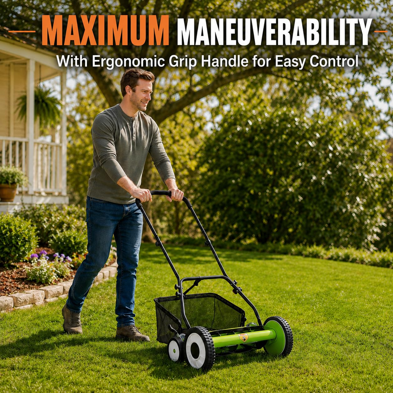 เครื่องตัดหญ้าแบบเข็นขนาด 18 น - Conventional Reel บทวิจารณ์และราคา